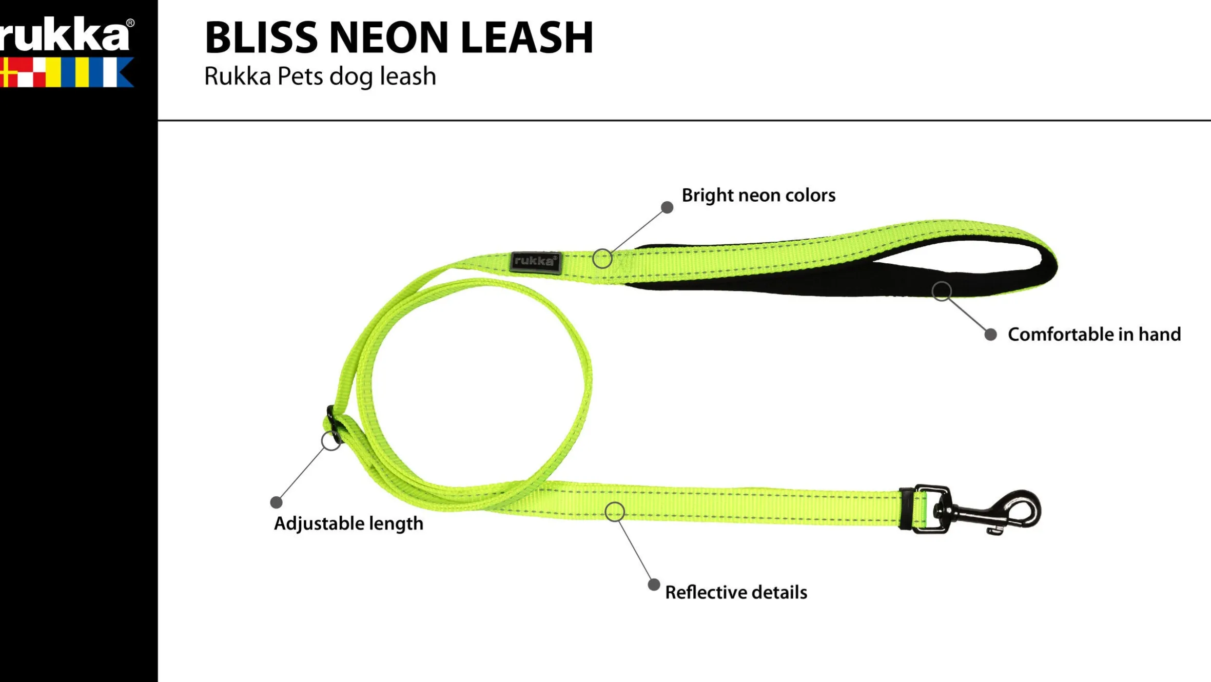Rukka Pets Bliss neon leash