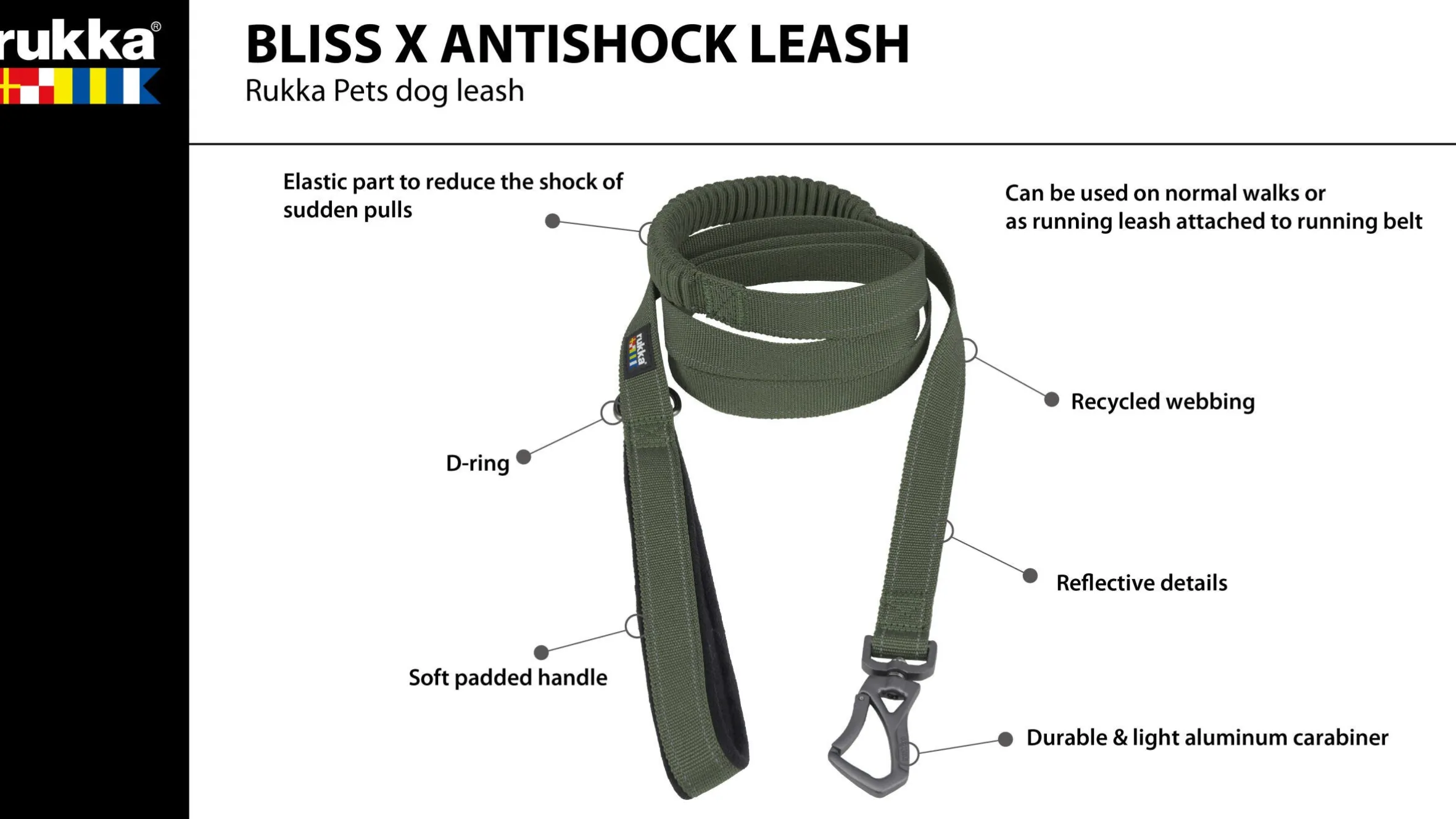 Rukka Pets Bliss x Antishock leash